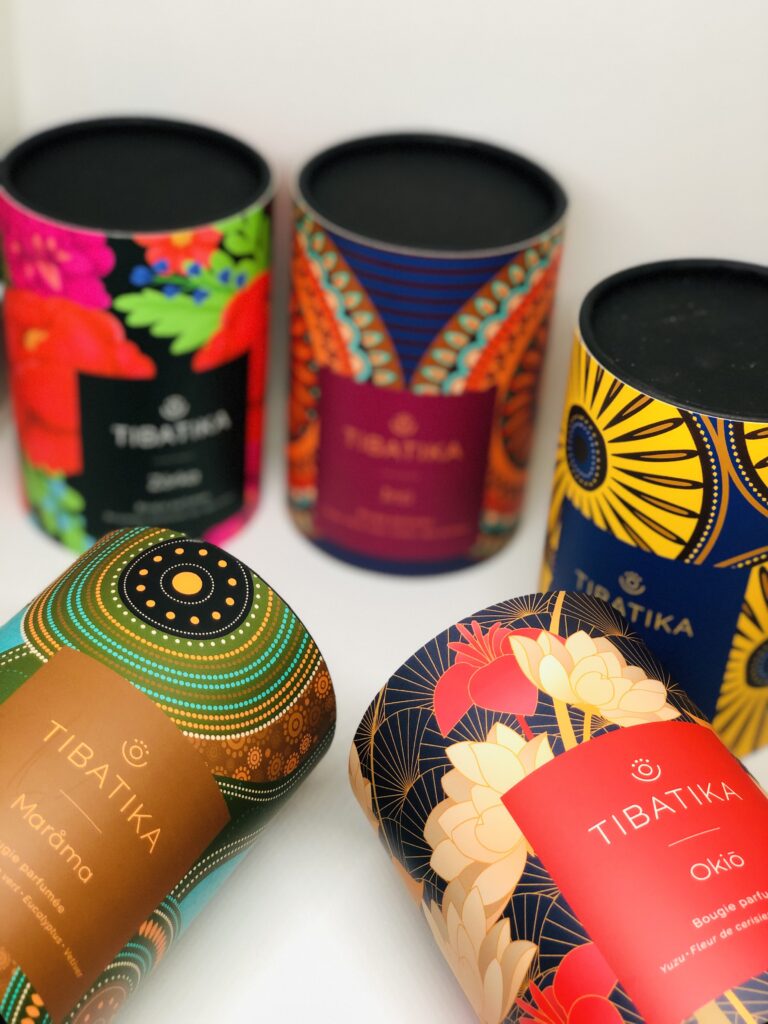 Collections Bougies parfumées artisanales végétales made in France TIBATIKA